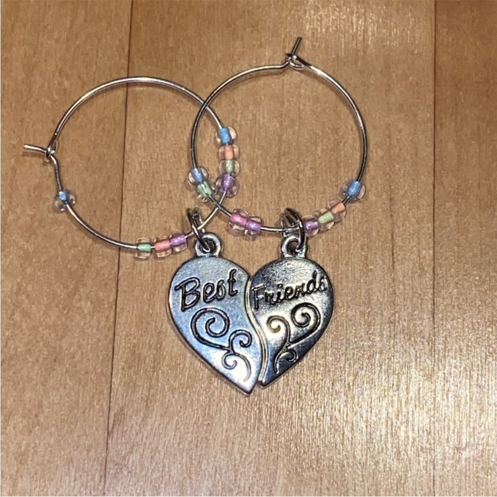 Heart  Friendship Charm Set. Hand Crafted.